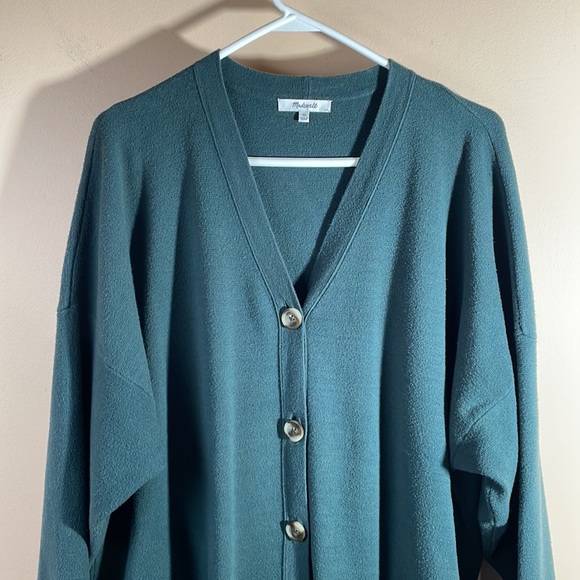 Madewell blue-green button-down cardigan sweater - Picture 4 of 6